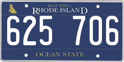 RI license plate 625706