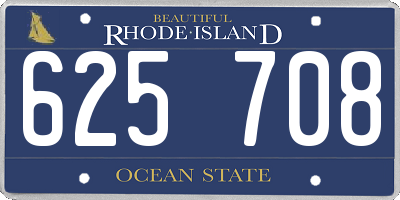 RI license plate 625708