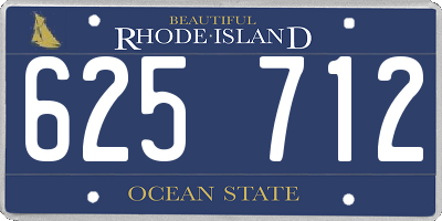 RI license plate 625712