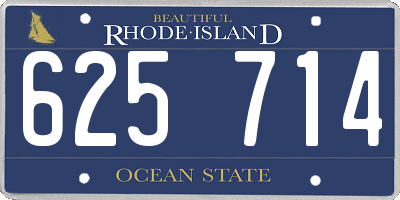 RI license plate 625714