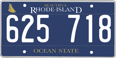 RI license plate 625718
