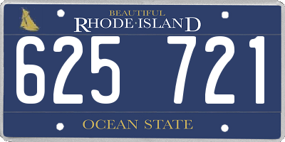 RI license plate 625721
