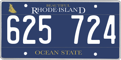 RI license plate 625724
