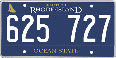 RI license plate 625727