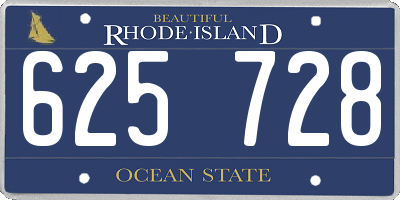 RI license plate 625728