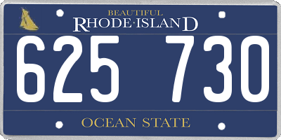 RI license plate 625730
