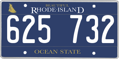 RI license plate 625732