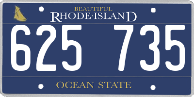 RI license plate 625735
