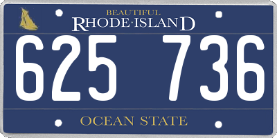 RI license plate 625736
