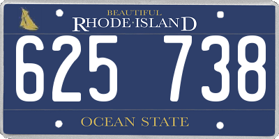 RI license plate 625738