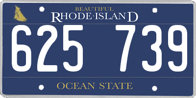 RI license plate 625739