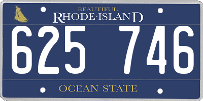 RI license plate 625746
