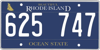 RI license plate 625747