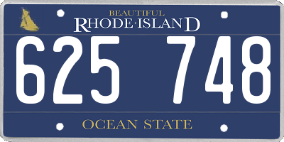 RI license plate 625748
