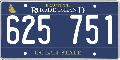 RI license plate 625751