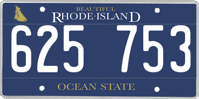 RI license plate 625753