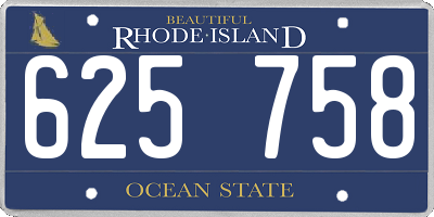 RI license plate 625758
