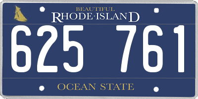 RI license plate 625761