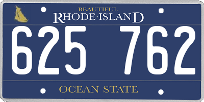RI license plate 625762