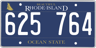 RI license plate 625764