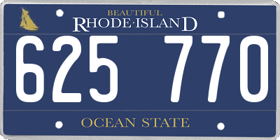 RI license plate 625770