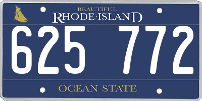 RI license plate 625772