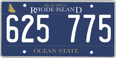 RI license plate 625775