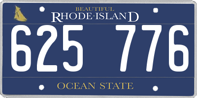 RI license plate 625776
