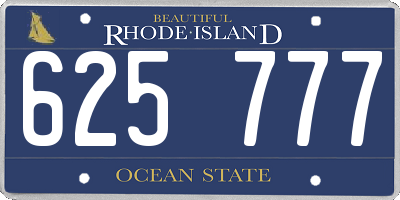 RI license plate 625777