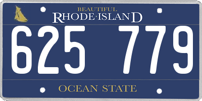 RI license plate 625779