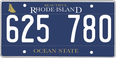 RI license plate 625780