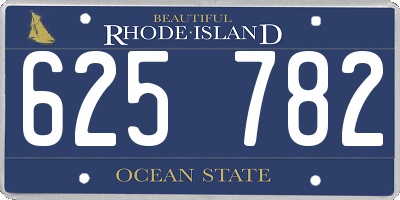 RI license plate 625782