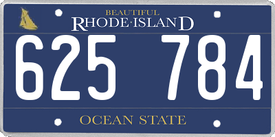 RI license plate 625784