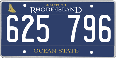 RI license plate 625796