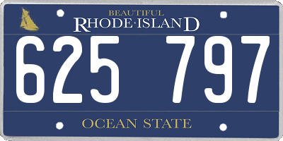 RI license plate 625797