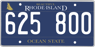 RI license plate 625800