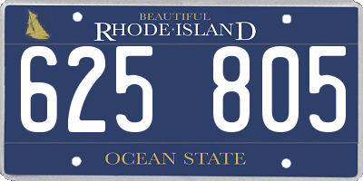 RI license plate 625805