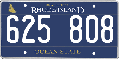 RI license plate 625808