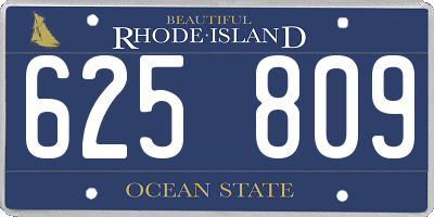RI license plate 625809