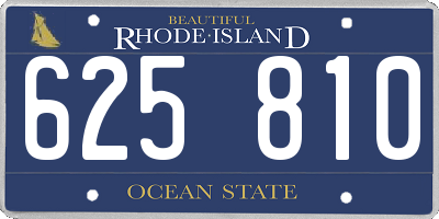 RI license plate 625810