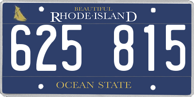 RI license plate 625815