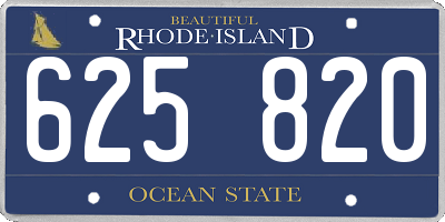 RI license plate 625820