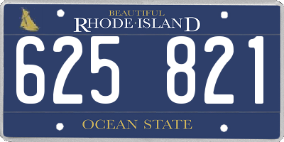 RI license plate 625821