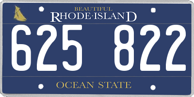RI license plate 625822