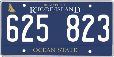 RI license plate 625823