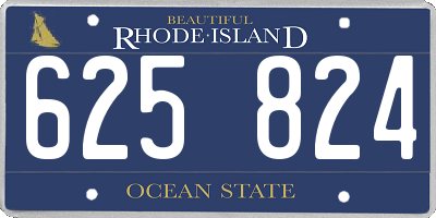 RI license plate 625824
