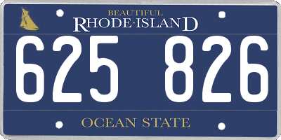 RI license plate 625826