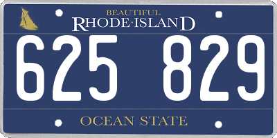 RI license plate 625829