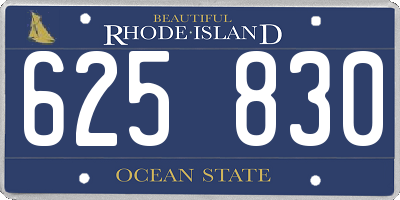 RI license plate 625830