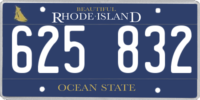 RI license plate 625832